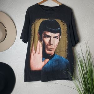 Vintage Star Trek Spock Live Long and Prosper XL Black 1991 Single stitch